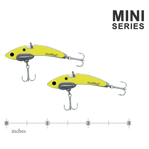 SteelShad Mini - 1/4 Oz - Yellow Shad (2pk) 4 SteelShad Mini - 1/4 Oz - Yellow Shad (2pk) - Image 4